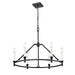 DVI Canada - Six Light Chandelier - Carisbrooke - Ebony- Union Lighting Luminaires Decor