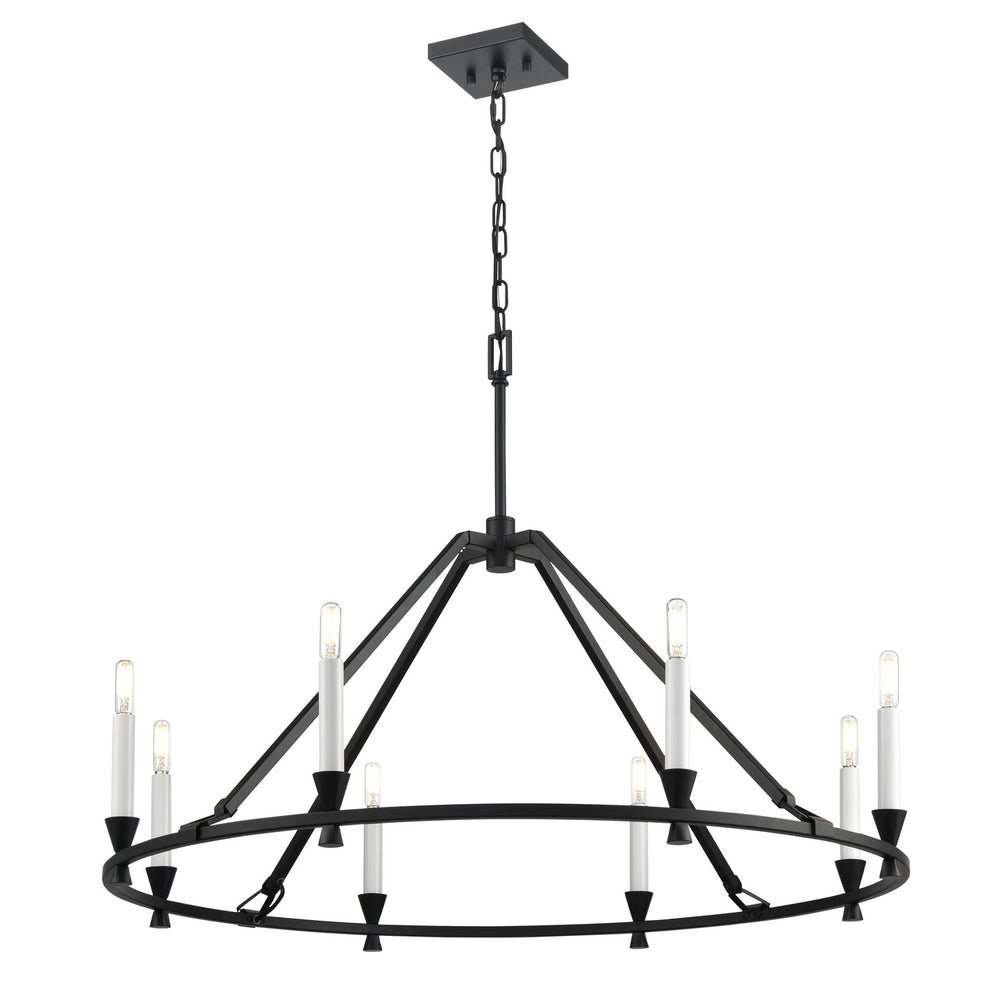 DVI Canada - Eight Light Chandelier - Carisbrooke - Ebony- Union Lighting Luminaires Decor