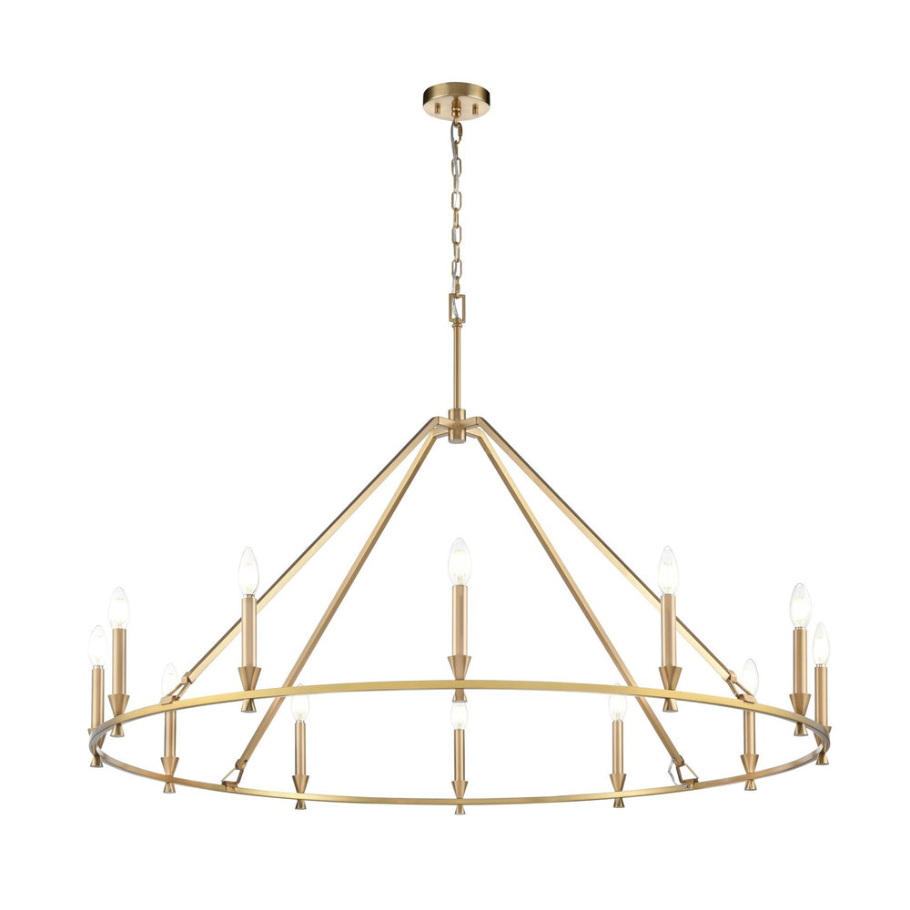 DVI Canada - 12 Light Chandelier - Carisbrooke - Brass- Union Lighting Luminaires Decor