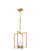 DVI Canada - Four Light Pendant - Carisbrooke - Brass- Union Lighting Luminaires Decor