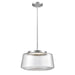 DVI Canada - LED Pendant - Lunenberg Cct - Buffed Nickle/Hammered Clear Glass- Union Lighting Luminaires Decor
