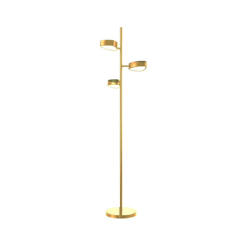 DVI Canada - LED Floor Lamp - Northen Marches - Brass w/Half Opal Glass- Union Lighting Luminaires Decor