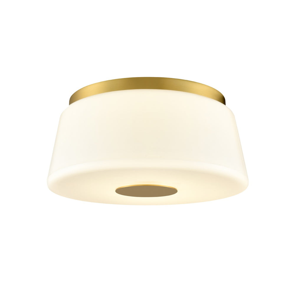 DVI Canada - Three Light Flush Mount - Robson Hall - Brass- Union Lighting Luminaires Decor