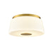 DVI Canada - Three Light Flush Mount - Robson Hall - Brass- Union Lighting Luminaires Decor