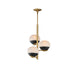 Maxim - Three Light Chandelier - Lucerne - Black / Natural Aged Brass- Union Lighting Luminaires Decor