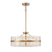 DVI Canada - Three Light Pendant - Luna - Brass- Union Lighting Luminaires Decor