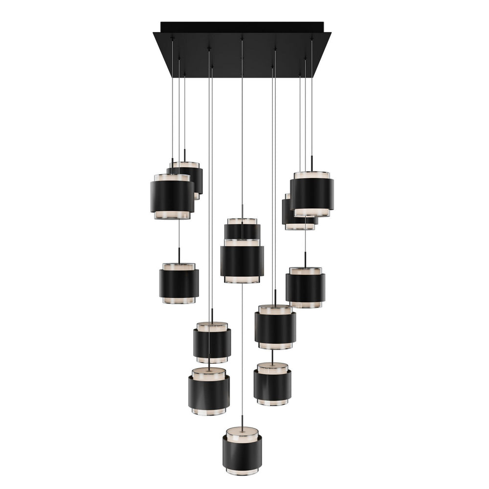 W.A.C. Canada - LED Chandelier - Banded - Black- Union Lighting Luminaires Decor