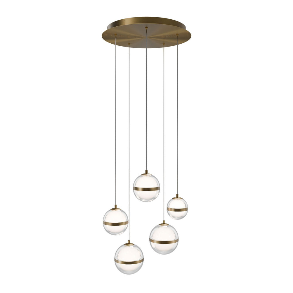 W.A.C. Canada - LED Chandelier - Cyllindra - Aged Brass- Union Lighting Luminaires Decor