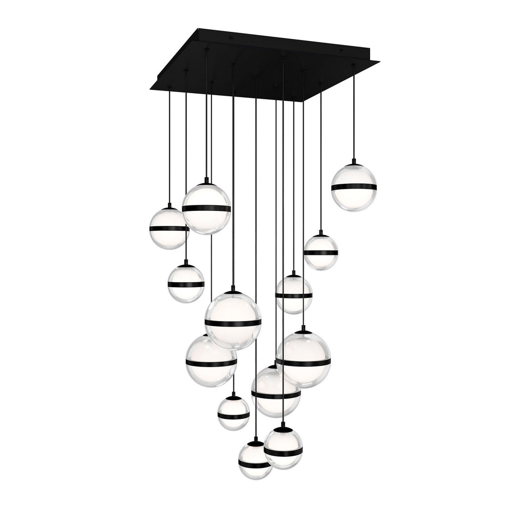 W.A.C. Canada - LED Chandelier - Cyllindra - Black Chrome- Union Lighting Luminaires Decor