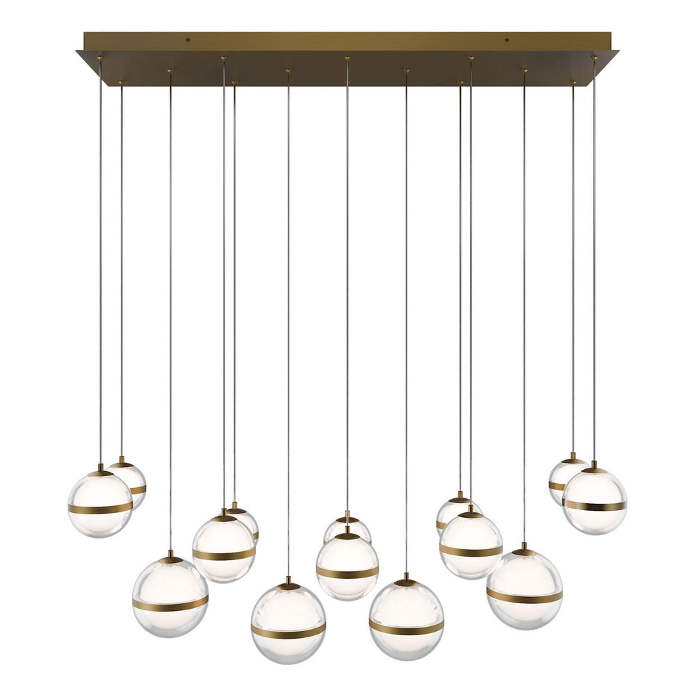 W.A.C. Canada - LED Chandelier - Cyllindra - Aged Brass- Union Lighting Luminaires Decor