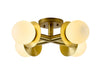 Bethel International Canada - Four Light Flush Mount - Satin Brass- Union Lighting Luminaires Decor