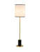 Bethel International Canada - Two Light Floor Lamp - Black & Satin Brass- Union Lighting Luminaires Decor