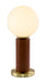 Bethel International Canada - One Light Table Lamp - Dark Oak & Satin Brass- Union Lighting Luminaires Decor