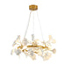 Bethel International Canada - Six Light Chandelier - Brass & Matte Whtie- Union Lighting Luminaires Decor