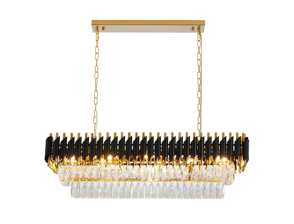 Bethel International Canada - 12 Light Chandelier - Black & Gold- Union Lighting Luminaires Decor