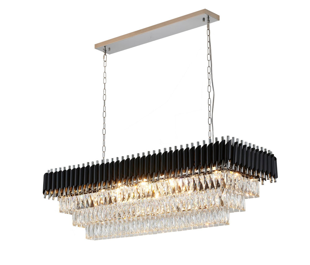 Bethel International Canada - 14 Light Chandelier - Black & Chrome- Union Lighting Luminaires Decor