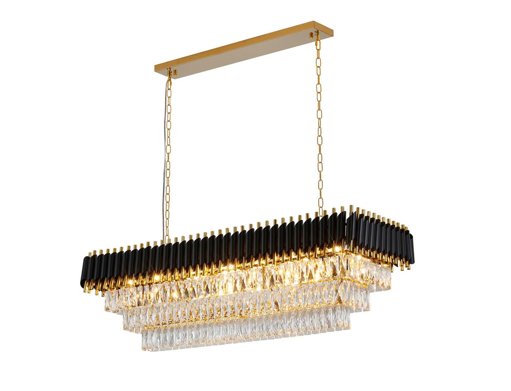 Bethel International Canada - 14 Light Chandelier - Black & Gold- Union Lighting Luminaires Decor