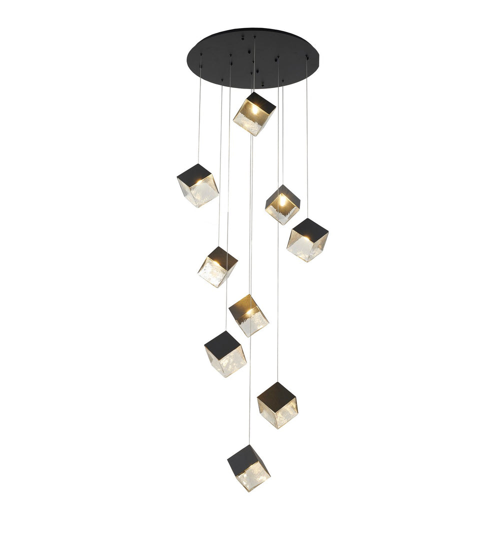 Bethel International Canada - Nine Light Chandelier - Black- Union Lighting Luminaires Decor