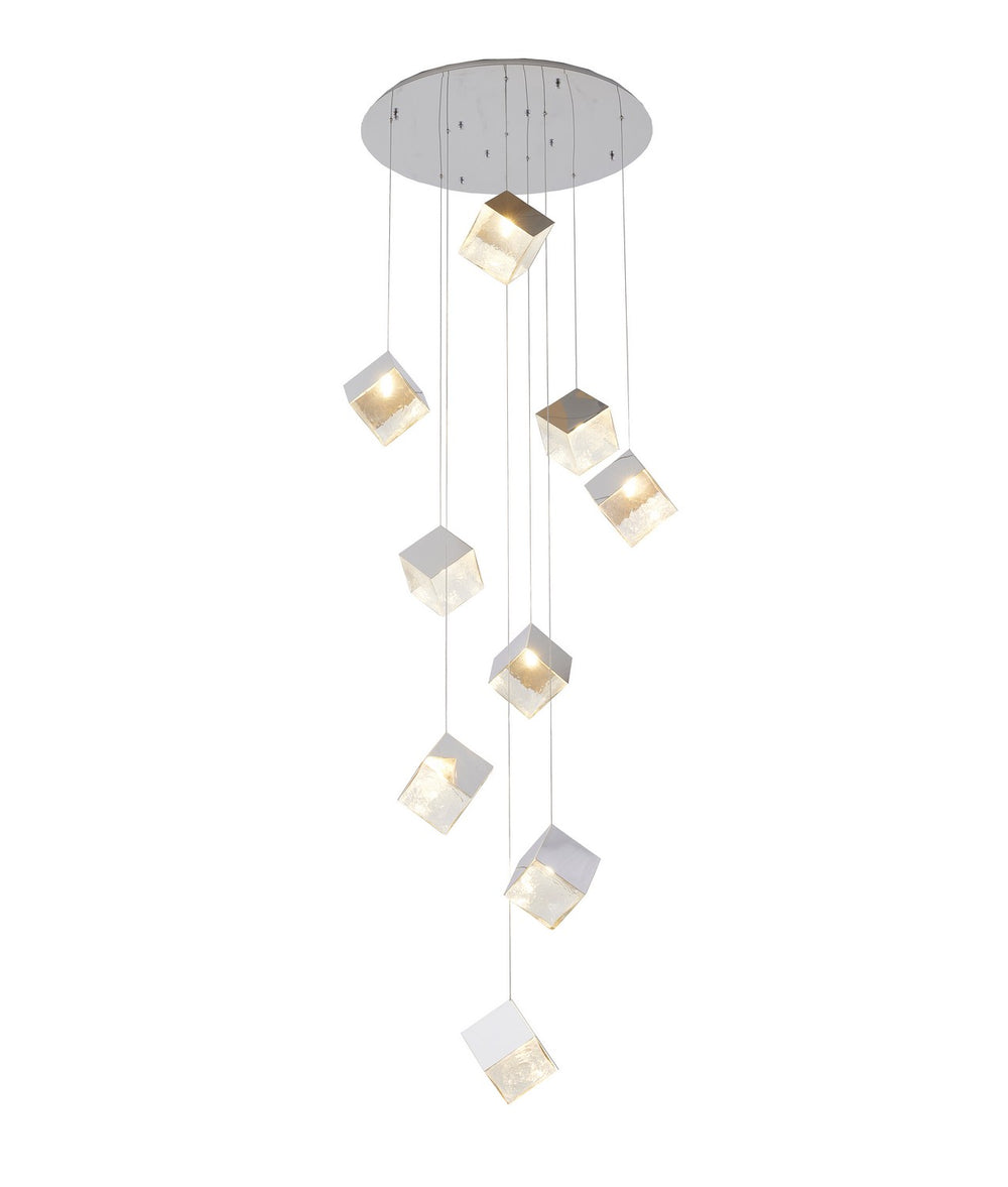 Bethel International Canada - Nine Light Chandelier - Chrome- Union Lighting Luminaires Decor
