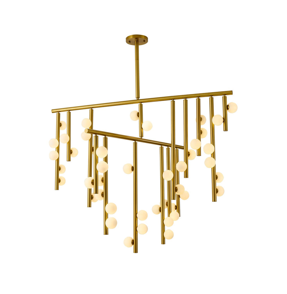 Bethel International Canada - 44 Light Chandelier - Satin Brass- Union Lighting Luminaires Decor