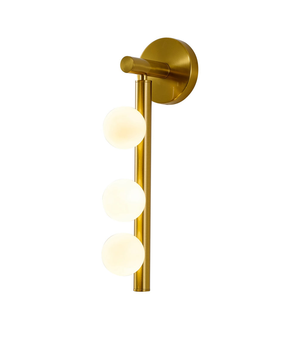 Bethel International Canada - Three Light Wall Sconce - Satin Brass- Union Lighting Luminaires Decor