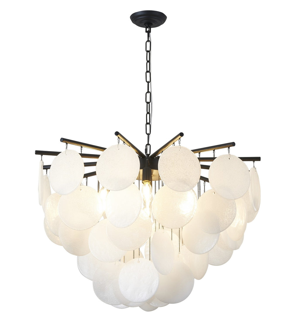 Bethel International Canada - Seven Light Chandelier - Satin Black- Union Lighting Luminaires Decor