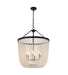 Bethel International Canada - Six Light Chandelier - Satin Black- Union Lighting Luminaires Decor
