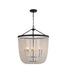 Bethel International Canada - Eight Light Chandelier - Satin Black- Union Lighting Luminaires Decor