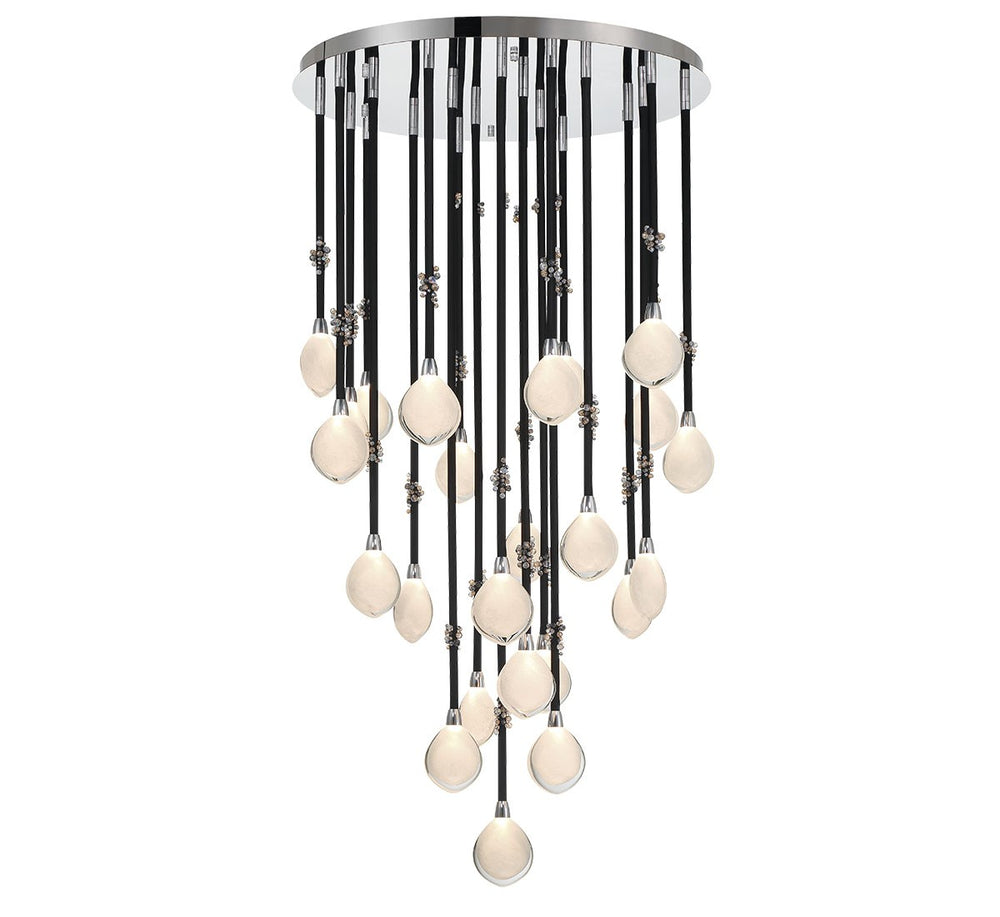 Lib & Co. Canada - LED Chandelier - Bellissima - Black Sleeve- Union Lighting Luminaires Decor