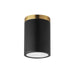 Maxim - One Light Flush Mount - Dapper - Black / Antique Brass- Union Lighting Luminaires Decor