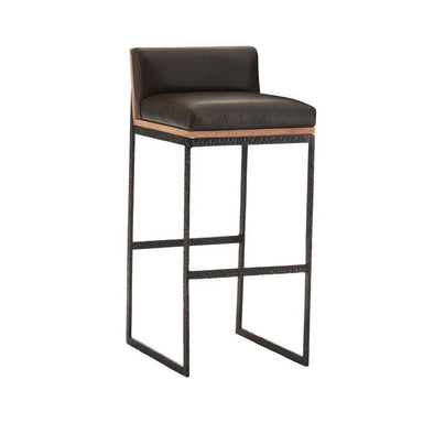 Arteriors - Bar Stool - Marmont - Graphite Leather- Union Lighting Luminaires Decor