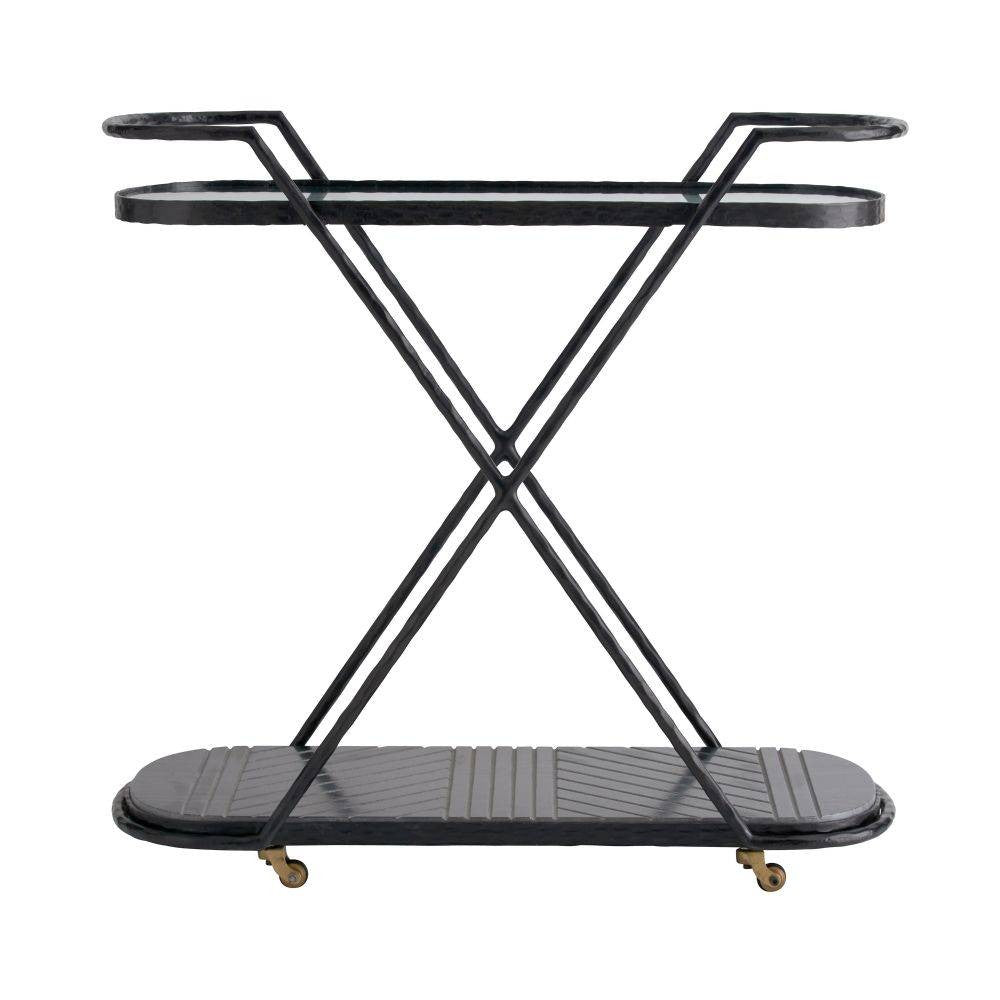 Arteriors - Bar Cart - Nakoa - Blackened Iron- Union Lighting Luminaires Decor