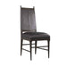 Arteriors - Chair - Keegan - Ebony Wood/Black Leather- Union Lighting Luminaires Decor