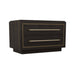 Arteriors - Side Table - Puckett - Ebony Oak/Dove Leather/Antique Brass- Union Lighting Luminaires Decor