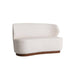 Arteriors - Settee - Pasadena - Cloud Boucle/Dark Walnut- Union Lighting Luminaires Decor
