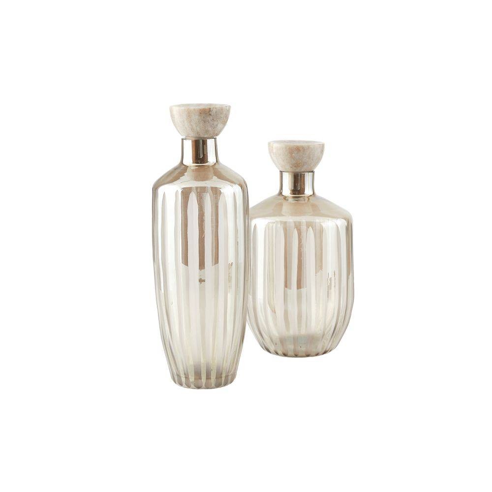 Arteriors - Decanters, Set of 2 - Arielle - Smoke Luster- Union Lighting Luminaires Decor