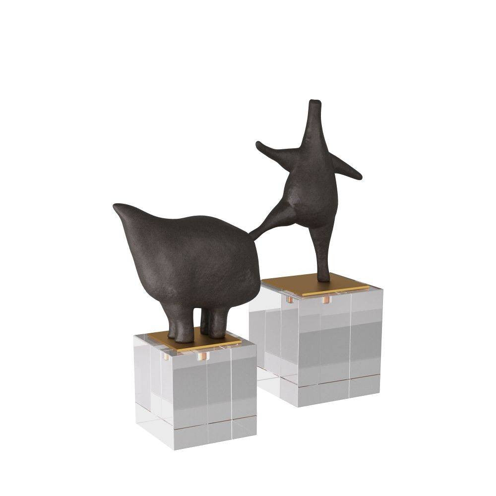 Arteriors - Sculptures, Set of 2 - Brovinas - Black- Union Lighting Luminaires Decor