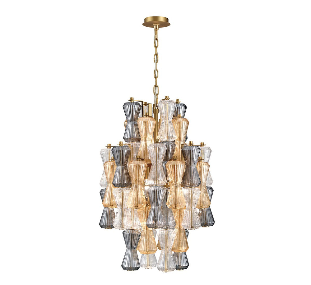 Lib & Co. Canada - Eight Light Chandelier - Veneto - Aged Brass- Union Lighting Luminaires Decor