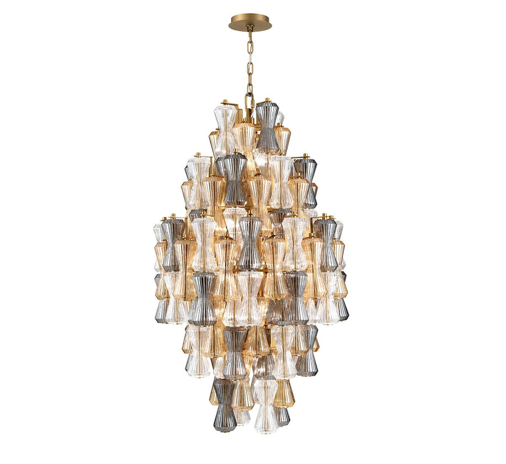 Lib & Co. Canada - 20 Light Chandelier - Veneto - Aged Brass- Union Lighting Luminaires Decor