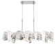 Lib & Co. Canada - Six Light Linear Chandelier - Castellana - Chrome- Union Lighting Luminaires Decor
