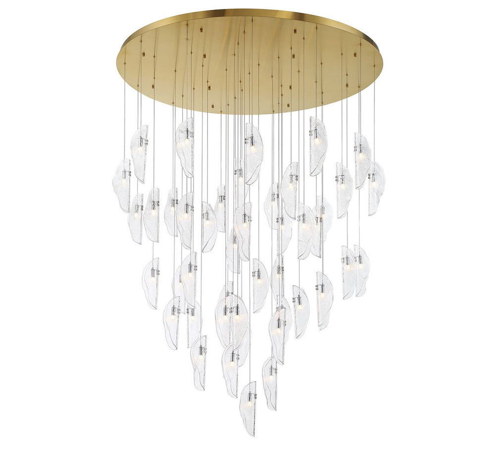 Lib & Co. Canada - LED Chandelier - SORRENTO - Plated Brushed Gold- Union Lighting Luminaires Decor