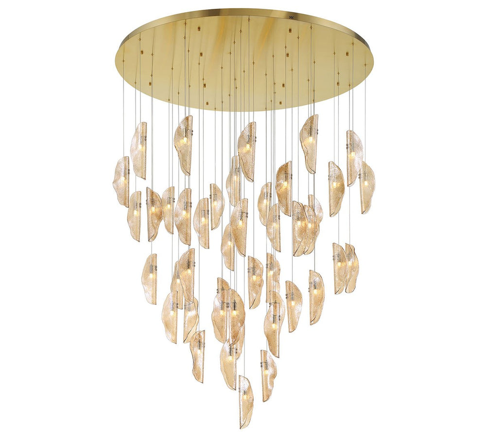 Lib & Co. Canada - LED Chandelier - SORRENTO - Plated Brushed Gold- Union Lighting Luminaires Decor