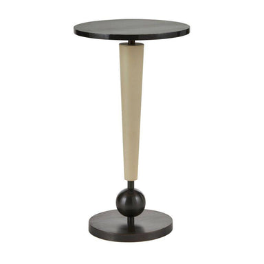 Arteriors - Drink Table - Valari - Black Marble/Ivory Leather//Bronze- Union Lighting Luminaires Decor