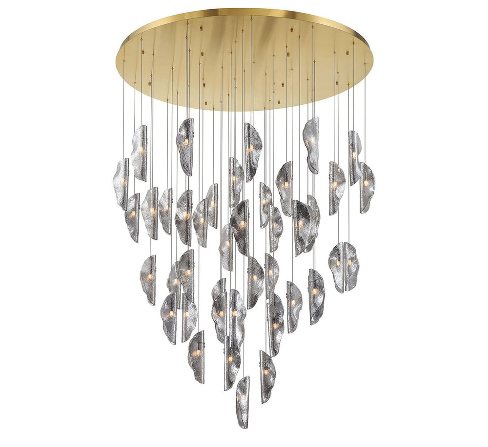 Lib & Co. Canada - LED Chandelier - SORRENTO - Plated Brushed Gold- Union Lighting Luminaires Decor