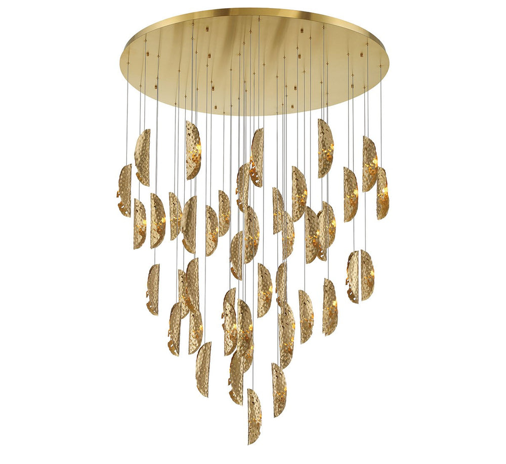Lib & Co. Canada - LED Chandelier - SORRENTO - Plated Brushed Gold- Union Lighting Luminaires Decor