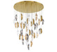 Lib & Co. Canada - LED Chandelier - SORRENTO - Plated Brushed Gold- Union Lighting Luminaires Decor