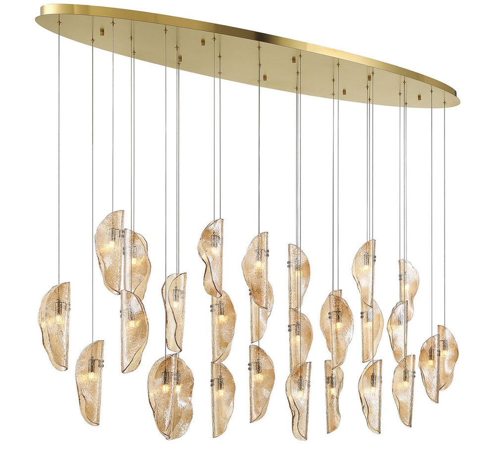 Lib & Co. Canada - LED Chandelier - Sorrento - Plated Brushed Gold- Union Lighting Luminaires Decor