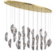 Lib & Co. Canada - LED Chandelier - Sorrento - Plated Brushed Gold- Union Lighting Luminaires Decor