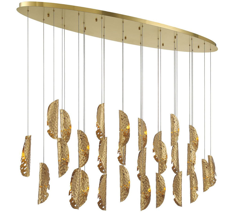 Lib & Co. Canada - LED Chandelier - Sorrento - Plated Brushed Gold- Union Lighting Luminaires Decor