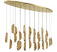 Lib & Co. Canada - LED Chandelier - Sorrento - Plated Brushed Gold- Union Lighting Luminaires Decor